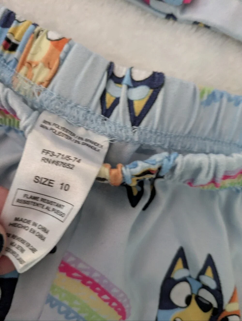 GUC Bluey rainbow print pajamas shirt &shorts set
